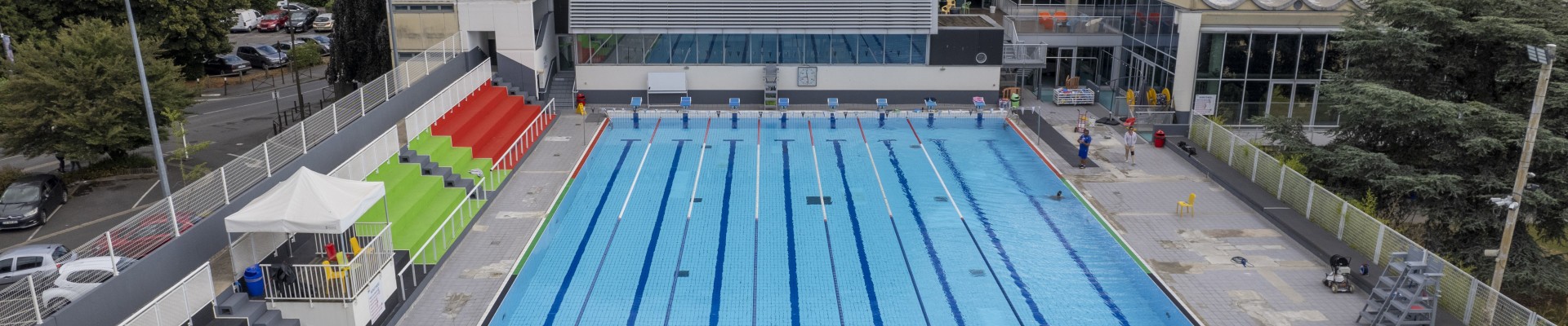 Vue aérienne bassin extérieur