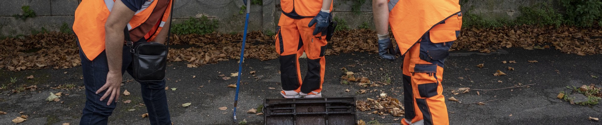 3 égoutiers en tenue