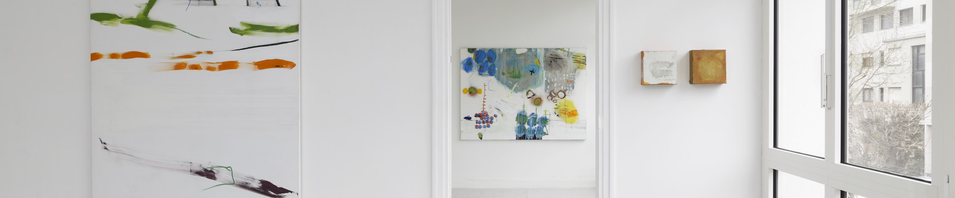 Vue de la galerie, exposition Olivier Marty "...m'étant égaré en chemin", 2025