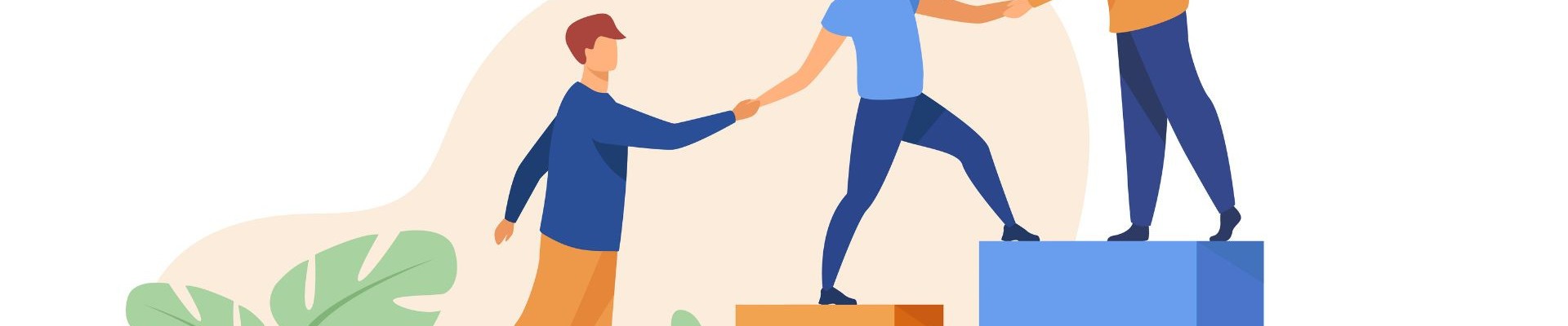 Personnes qui se tendent la main