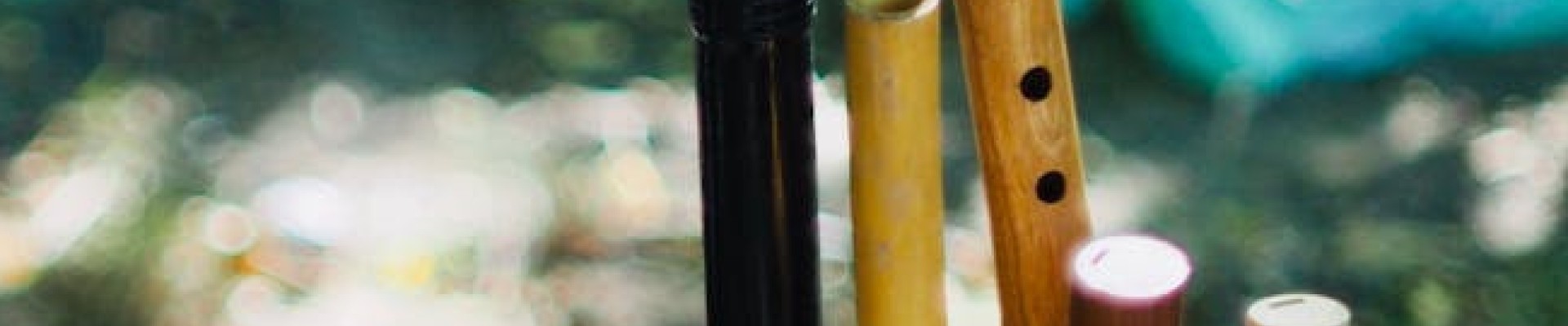 seau avec des bambous