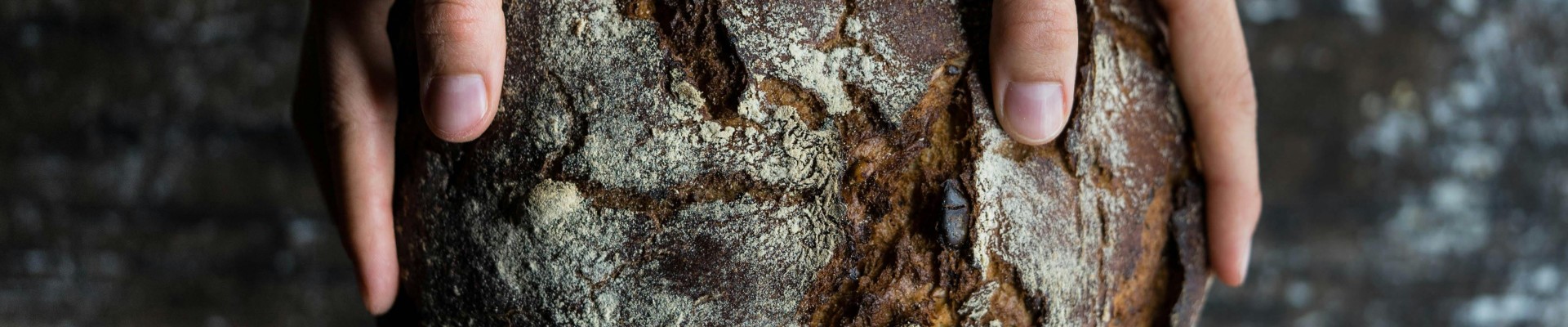 personne tenant dans ses mains une boule de pain