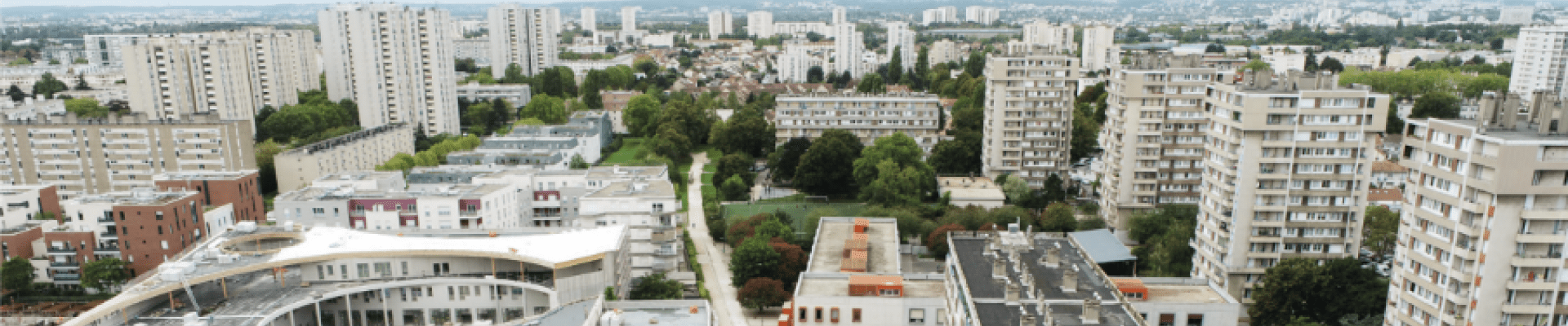 Vue aérienne quartiers RU Villejuif L'Hay