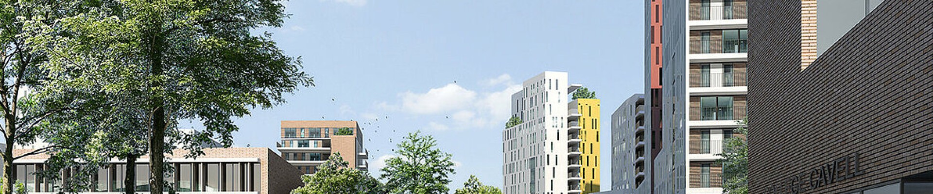 Vue d'architecte futur quartier