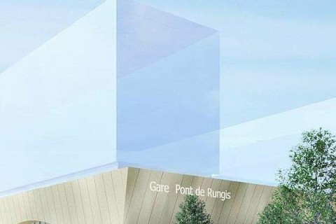 Vue d'architecte gare Pont de Rungis en transparence