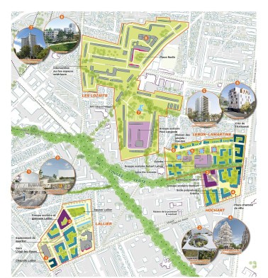 plan des quartiers concernés à l'Hay et Villejuif - Agrandir l'image, fenêtre modale