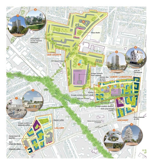 plan des quartiers concernés à l'Hay et Villejuif - Agrandir l'image, fenêtre modale